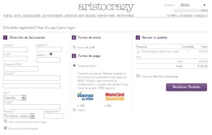 Single page Chekout - Aristocrazy